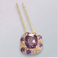 Collana Rerrtangolo Brillante, in Argento 925