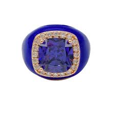 Adjustable 925 Silver Ring with Square Zircon