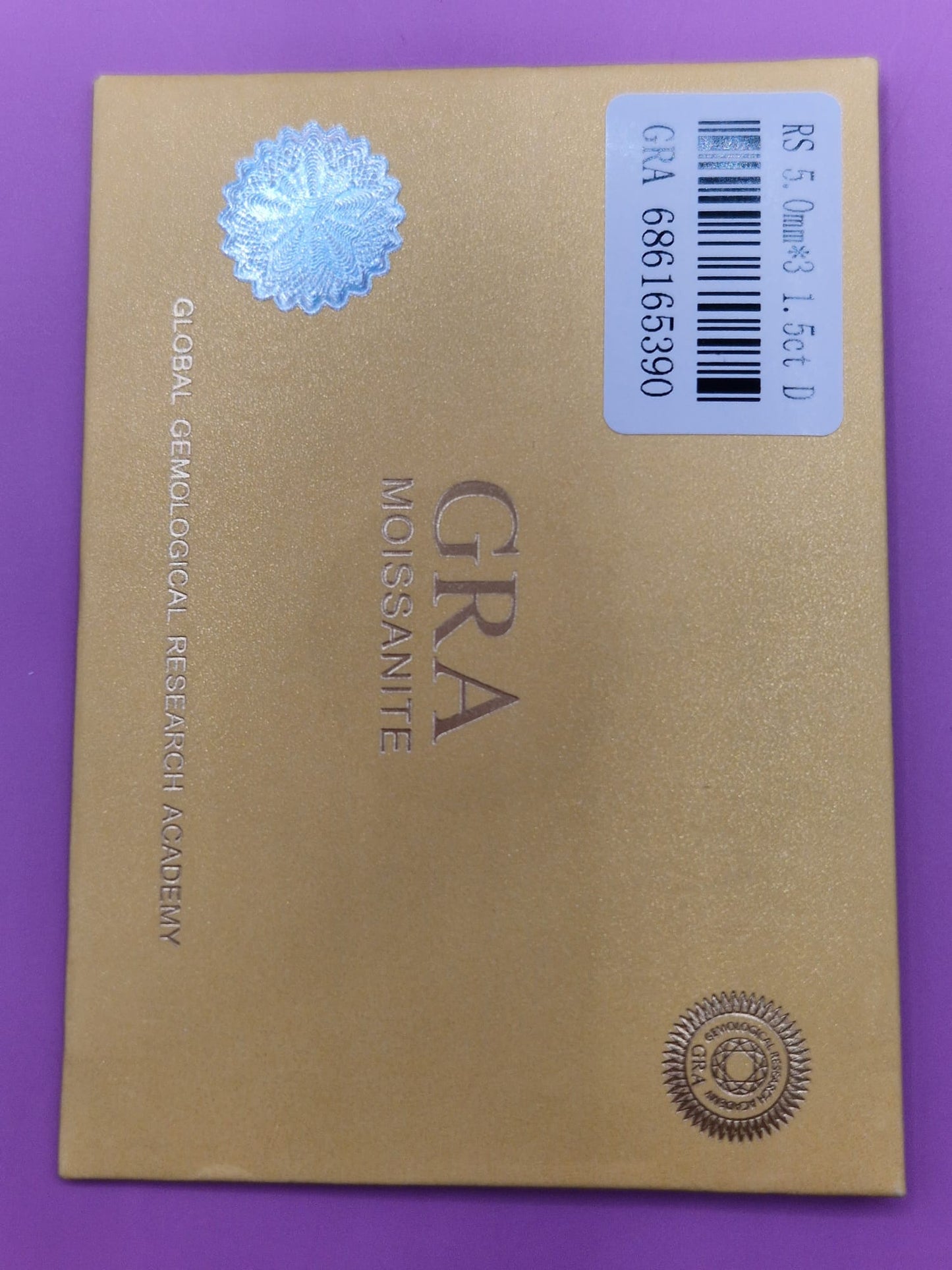 Anello Solitario MOISSANITE certificata, in Argento S925