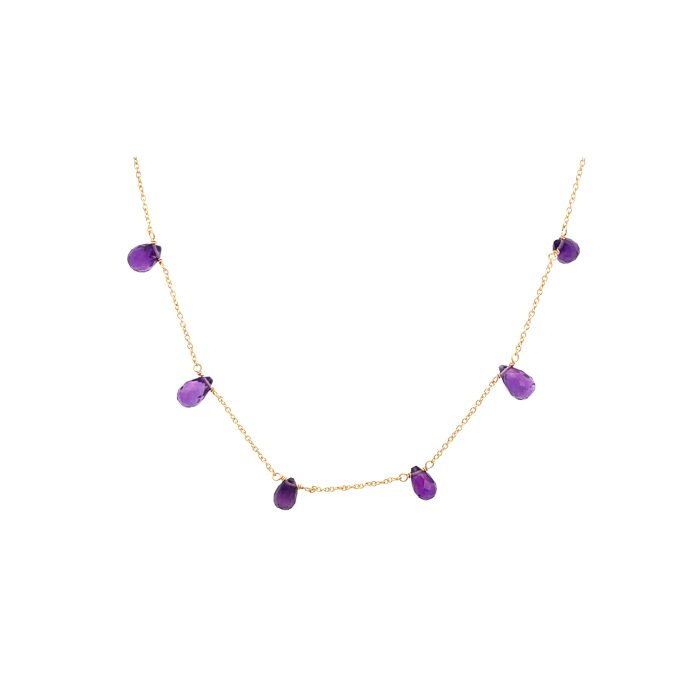 Collane in Argento 925 con Pietre Vere a Goccia