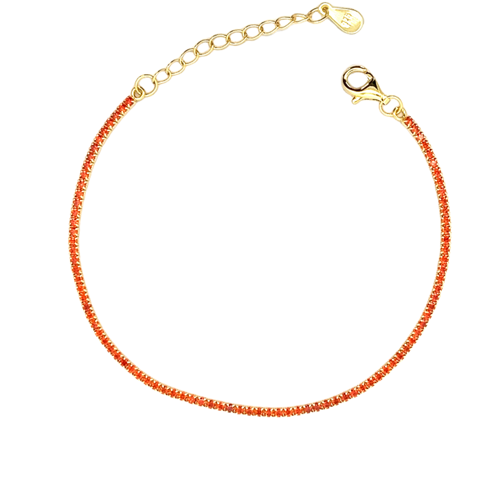 Mini Tennis 1mm, in Rose Gold and Yellow Gold