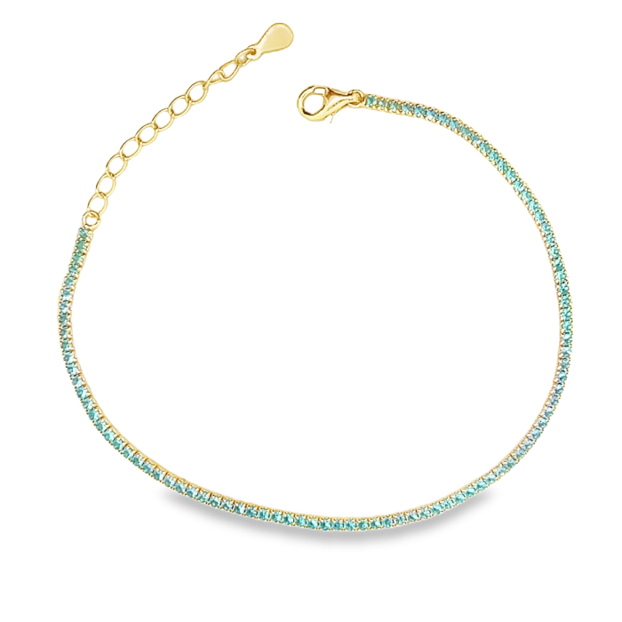 Mini Bracciali Tennis 1mm, in Oro Rosa e Oro Giallo