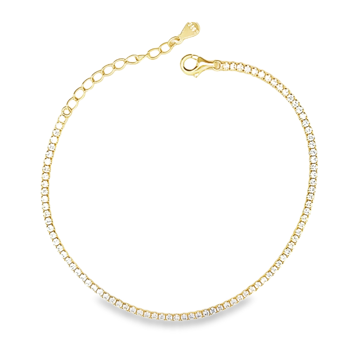 Mini Bracciali Tennis 1mm, in Oro Rosa e Oro Giallo