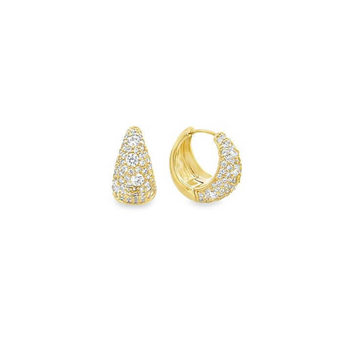 Orecchini Fascia Brillante, in Argento 925