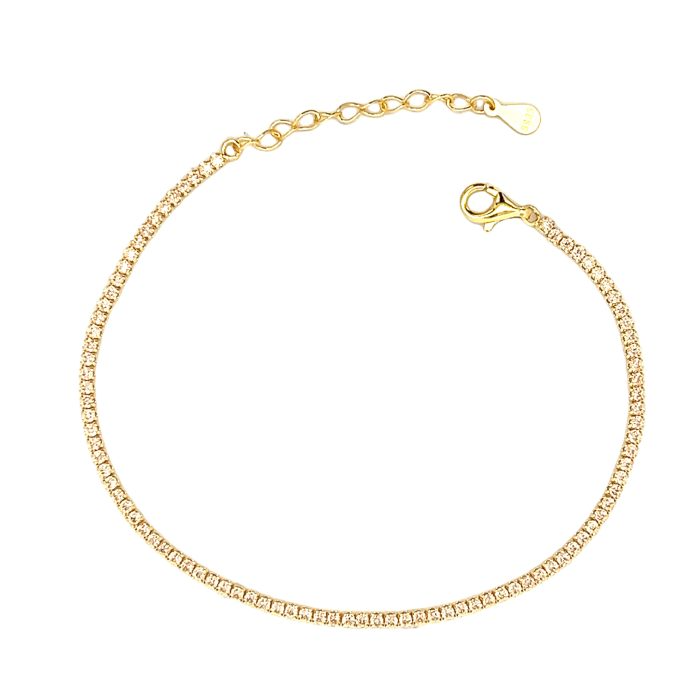 Mini Tennis 1mm, in Rose Gold and Yellow Gold