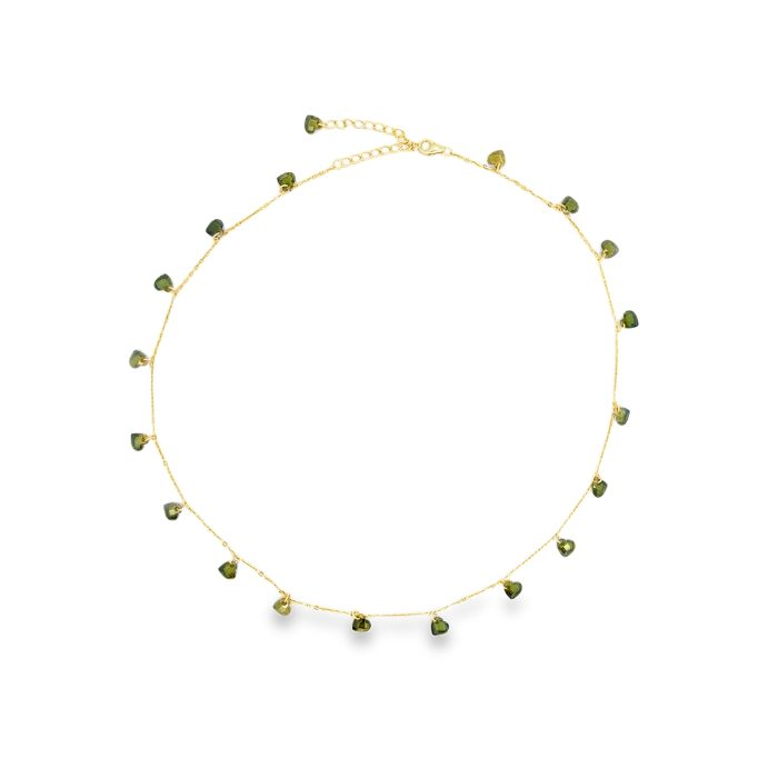 Collana con Cuori in Zircone, Argento S925