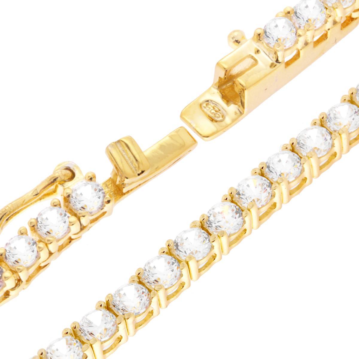 Collana Tennis Bianca 2.5 mm GOLD, Argento 925