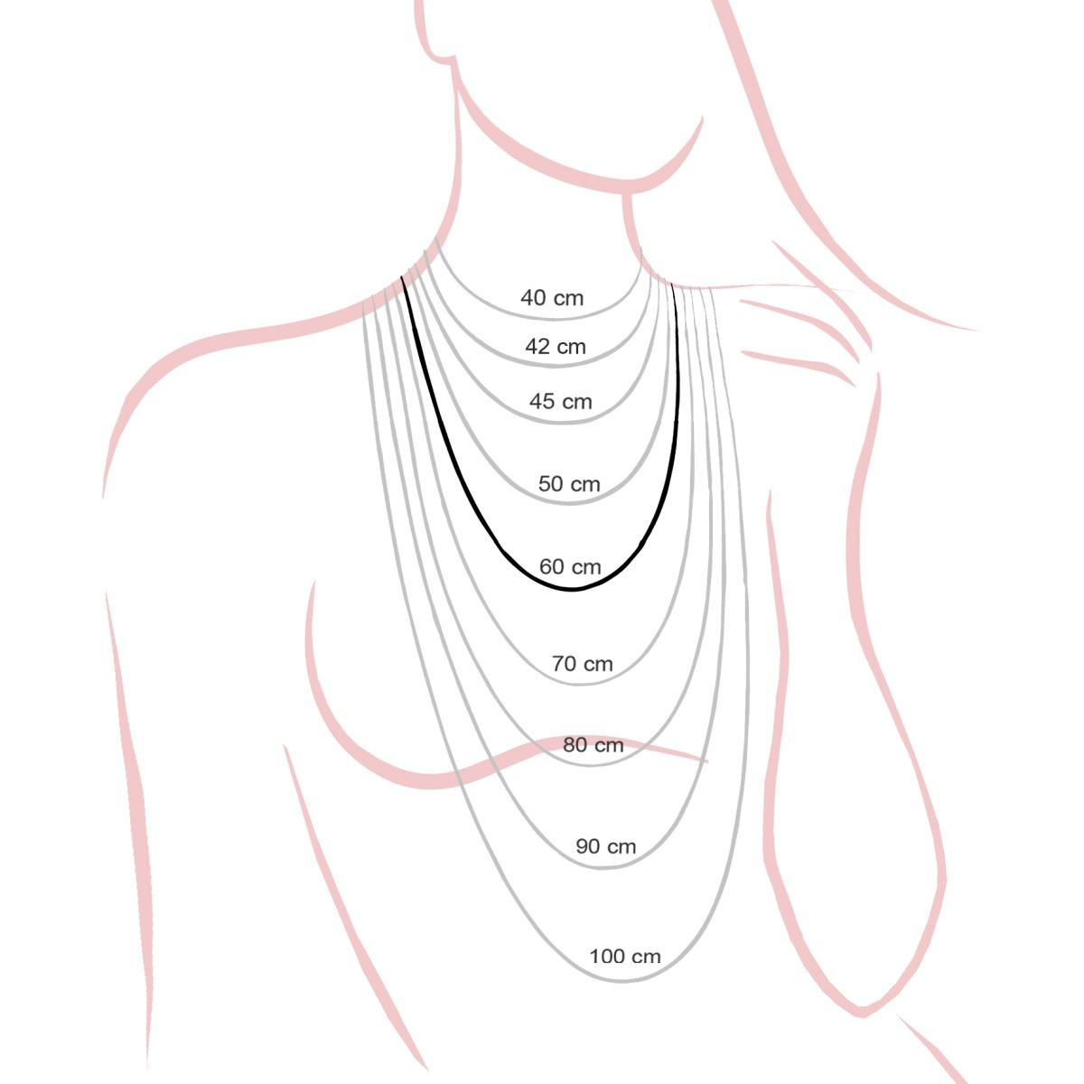 Catena Grumetta Diamantata mm 9, lunghezza cm 60, in ARGENTO 925
