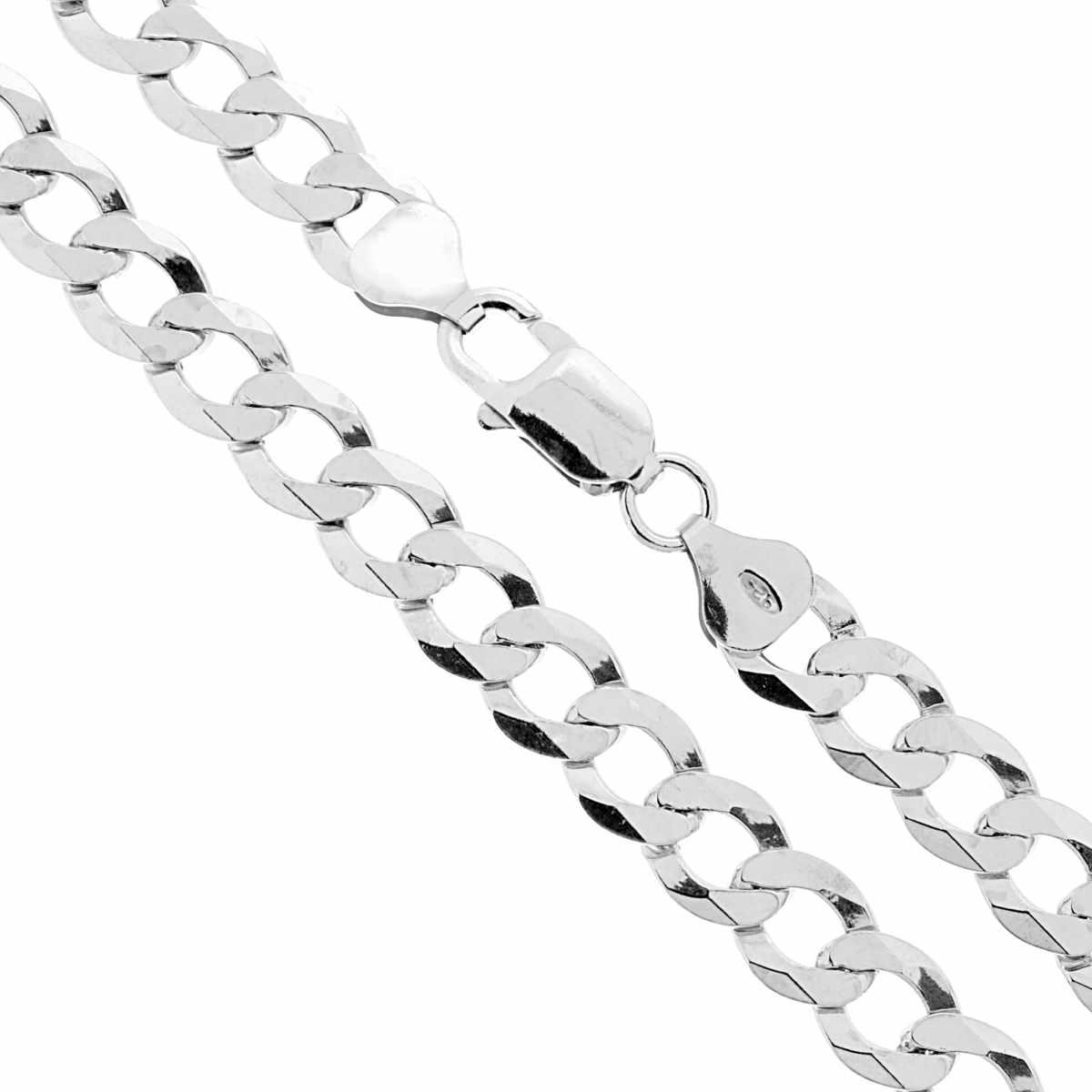 Catena Grumetta Diamantata mm 7.8, lunghezza cm 60, in ARGENTO 925