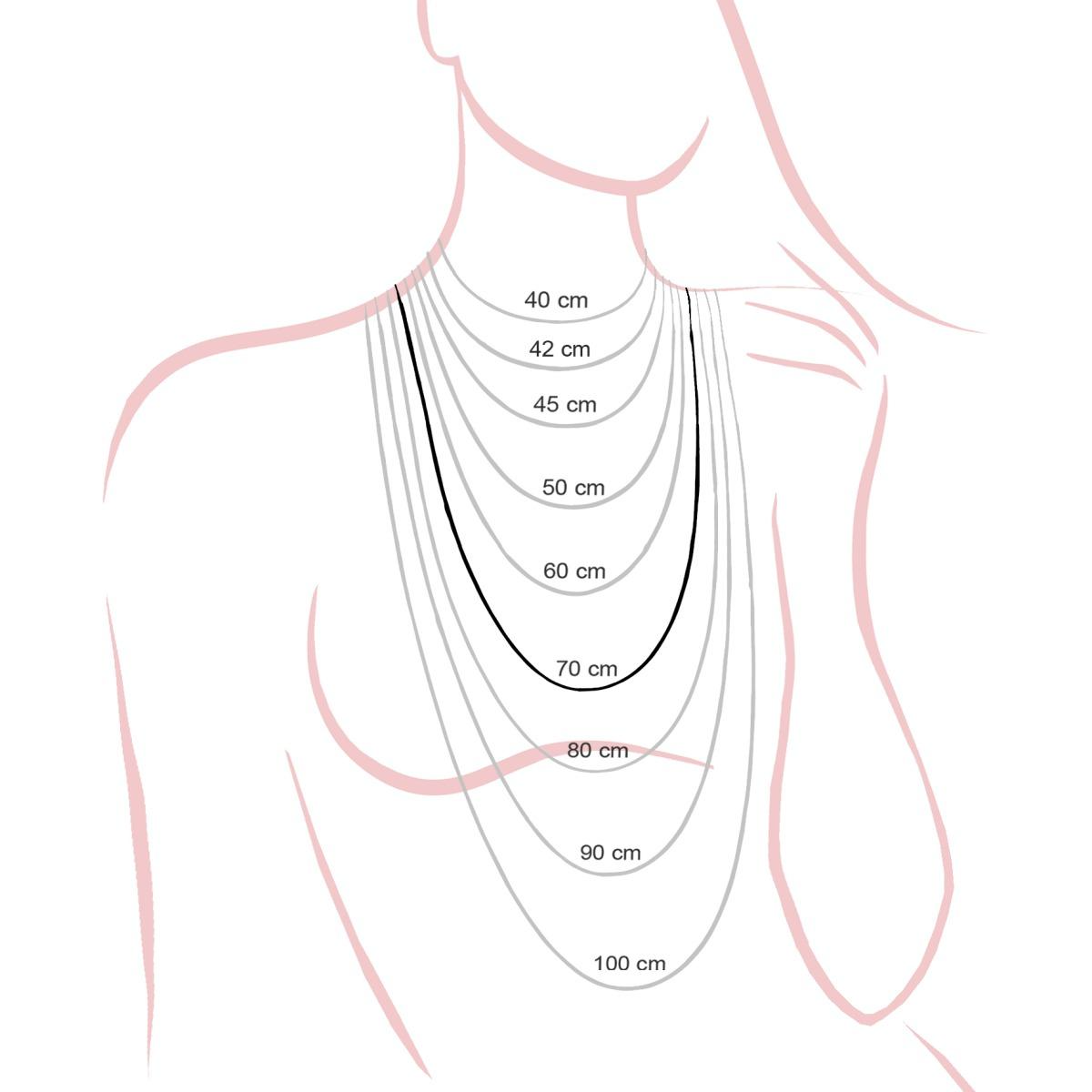 Catena Grumetta Diamantata mm 3.5, lunghezza cm 70, in ARGENTO 925