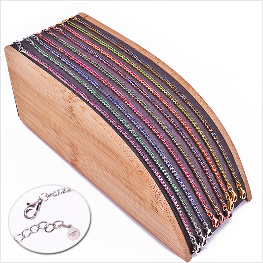 Mini Bracciali Tennis 1mm, in Oro Rosa e Oro Giallo