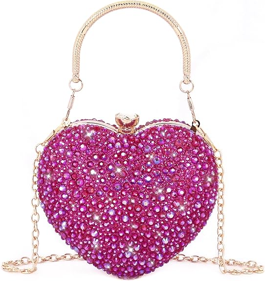 Sparkling Heart Bag, Hard Clutch