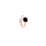 8mm Square Cabochon Stone Rings, in 925 Silver