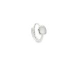 8mm Square Cabochon Stone Rings, in 925 Silver