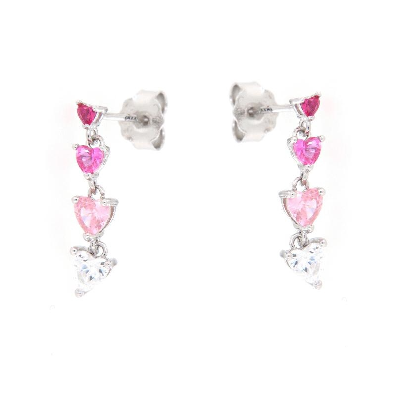 Oval Coral Earrings, 925 SILVER