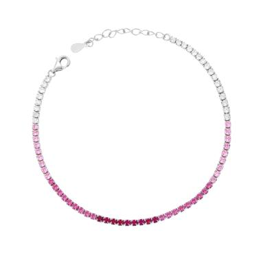 Mini Tennis Bracelets 1mm Silver Base