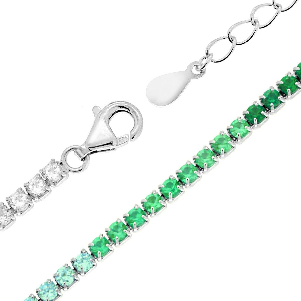 Mini Tennis Bracelets 1mm Silver Base