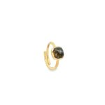 8mm Square Cabochon Stone Rings, in 925 Silver