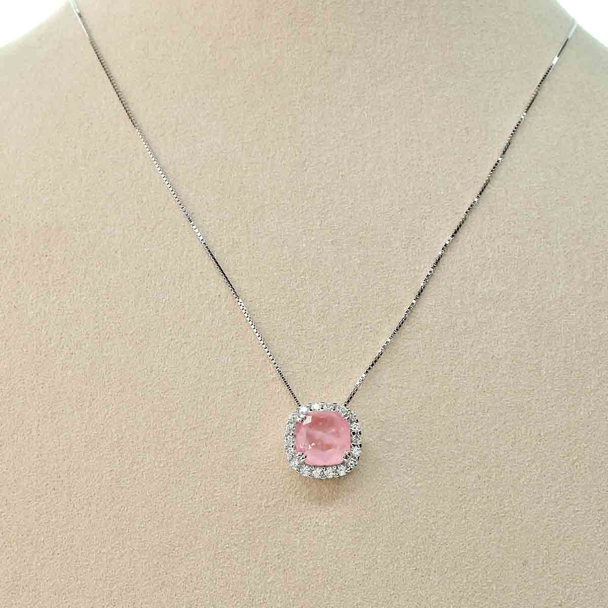 Collana con Pietra Idrotermale Quadrata, Argento s925