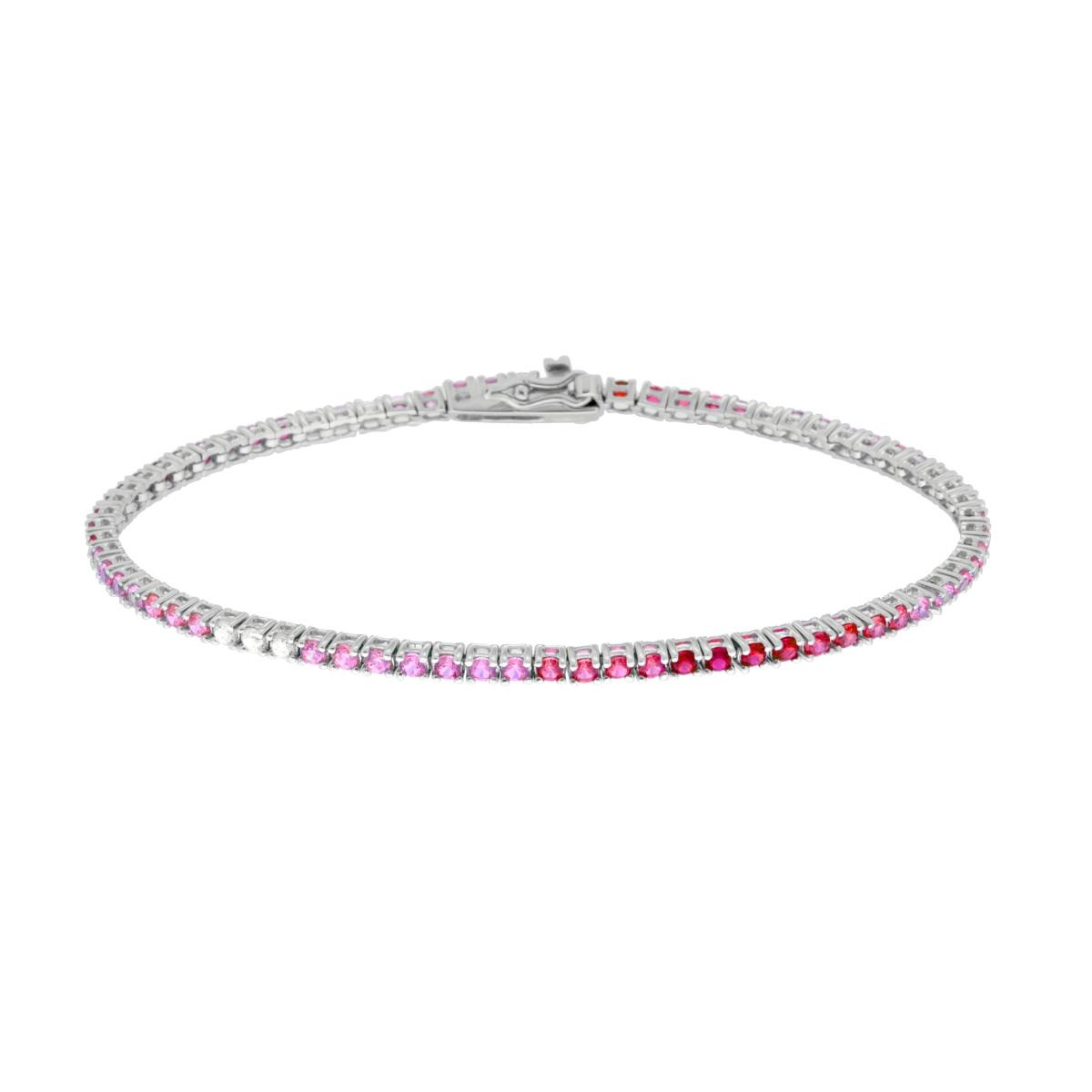 Bracciale Tennis 3mm Dégradé, in Argento