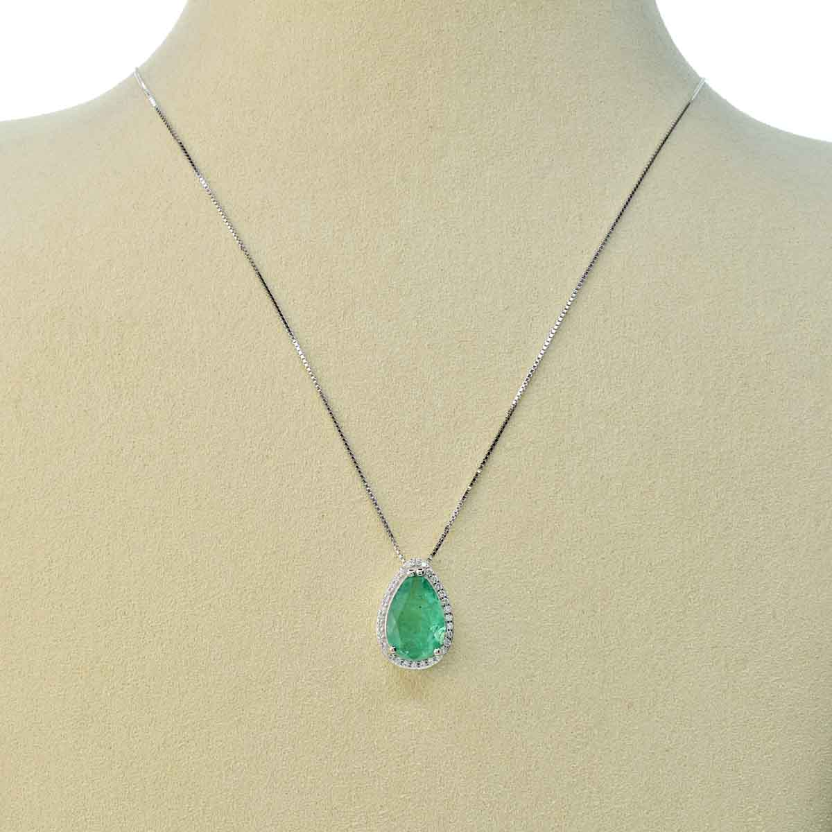Collana Pietra Idrotermale Goccia, Argento s925