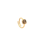 8mm Square Cabochon Stone Rings, in 925 Silver