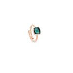 8mm Square Cabochon Stone Rings, in 925 Silver