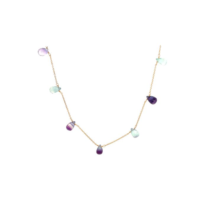 Collane in Argento 925 con Pietre Vere a Goccia