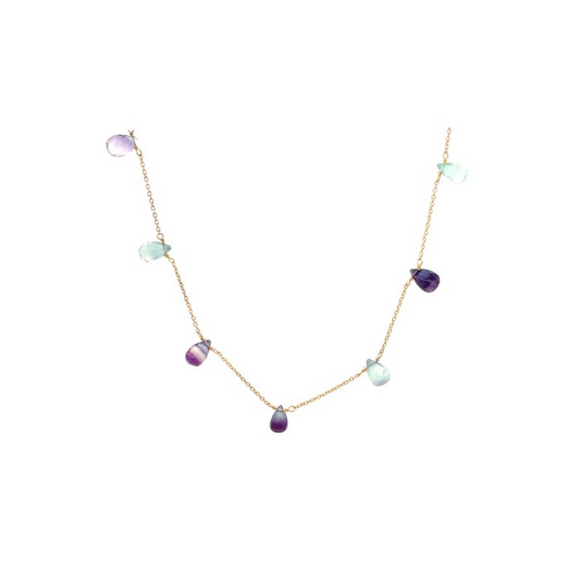 925 Silver Necklaces with Real Drop Stones