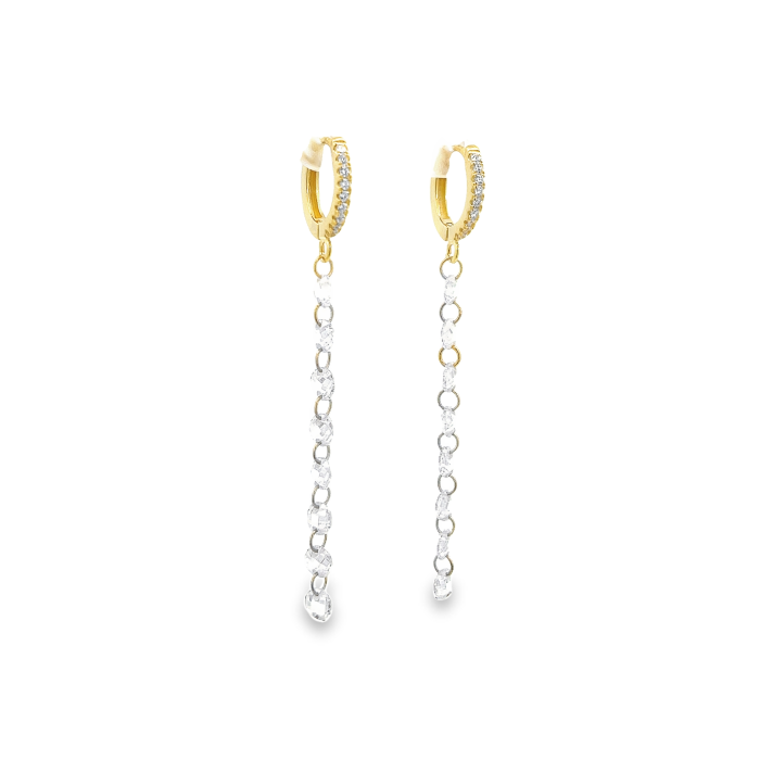 Orecchini Brillanti, Argento S925