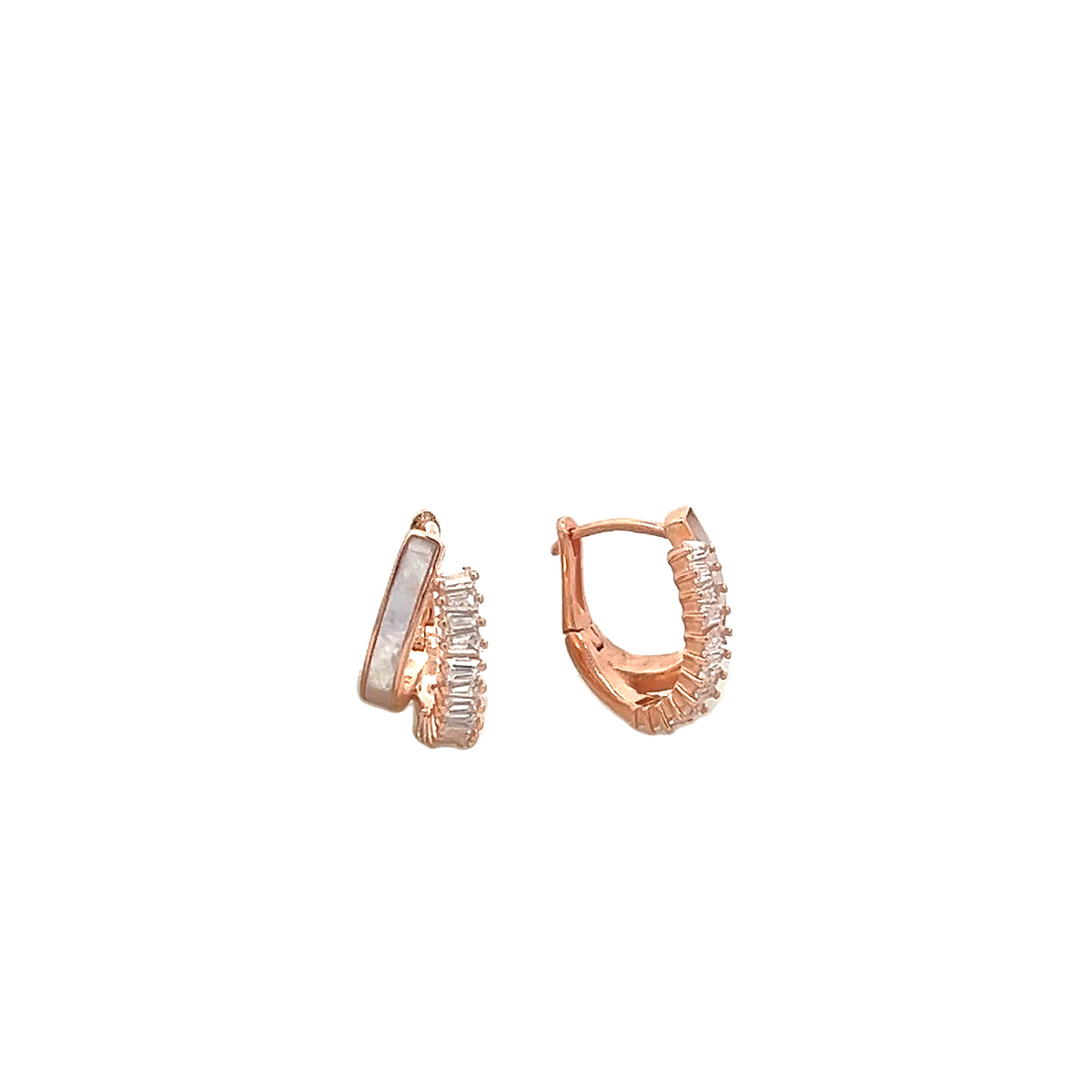 Orecchini scattino con Madreperla, in ARGENTO S925