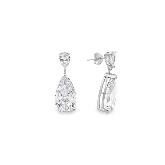 Orecchini Goccia Brillante, Argento S925