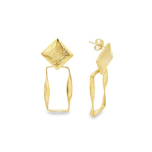 Orecchini Rombo e Rettangolo, Argento S925