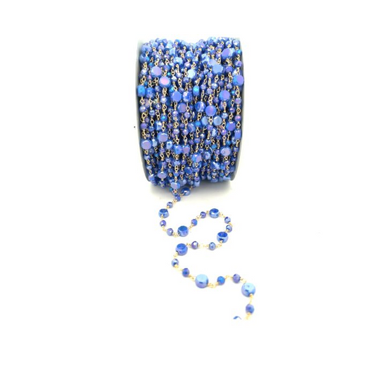 Collana Lunga, Agata Moneta in Argento 925 e Oro 18k