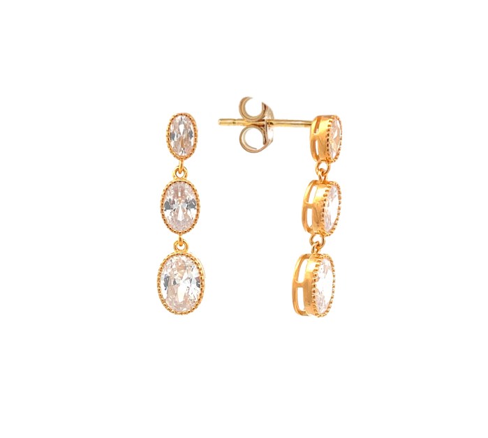 S925 Silver Drop Earrings with Light Point