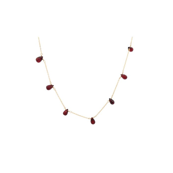 Collane in Argento 925 con Pietre Vere a Goccia