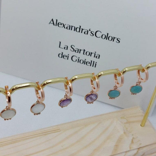 Semi-precious stone earrings