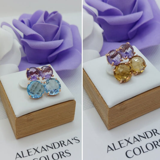 Round earrings