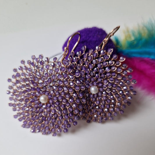 Amethyst flower earrings alexandrascolors.it