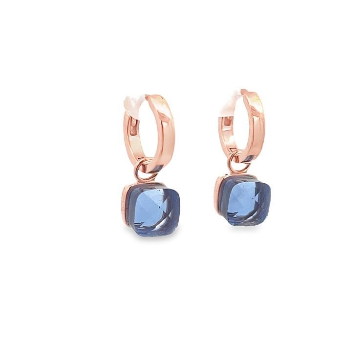 Orecchini a Punto Luce Quadrati, Argento s925
