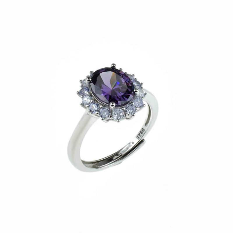 Kate Rings in 925 Silver with Adjustable Zirconia