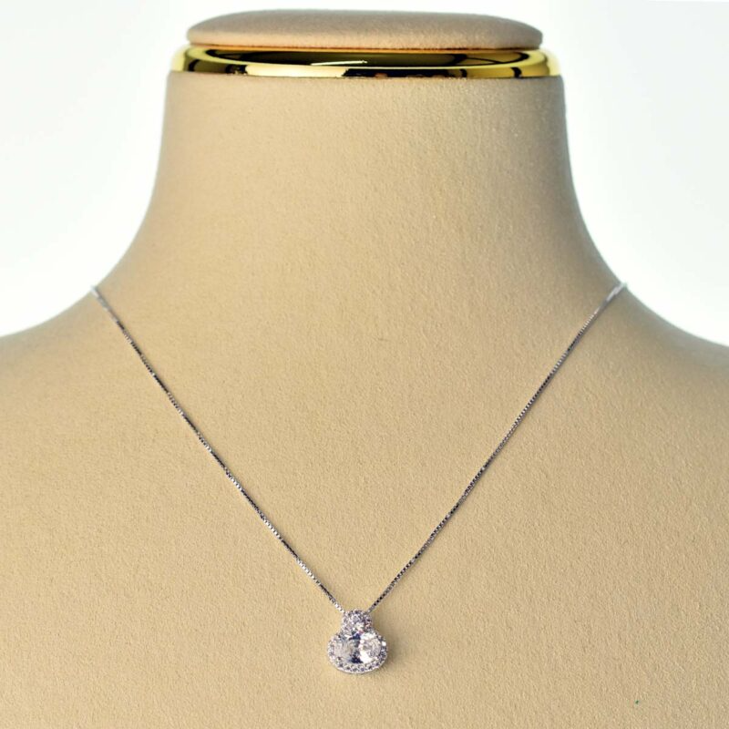 Collana Kate Ovale Big in Arg 925 Con Zirconi