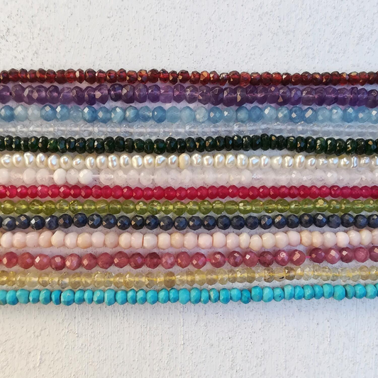 Collane con Perline di Pietre Naturali, UOMO, in Argento s925