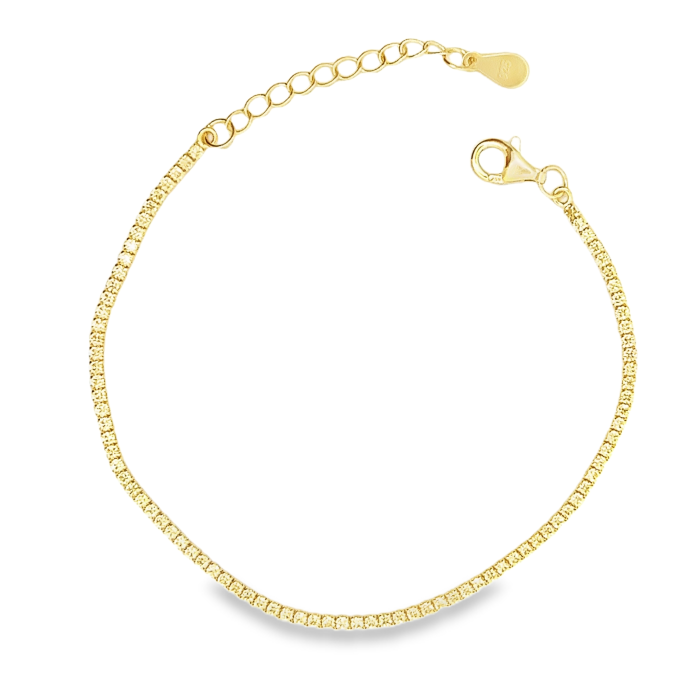 Mini Tennis 1mm, in Rose Gold and Yellow Gold