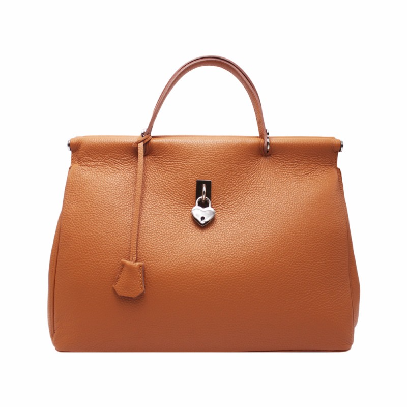 Borsa in Pelle con Lucchetto a Cuore - diversi colori