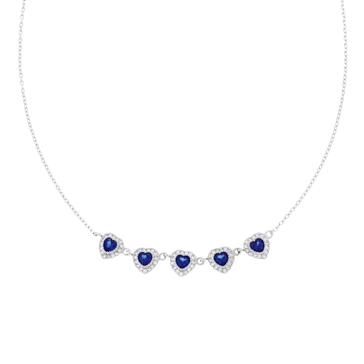 Collana Multicuore Luxury, in Argento S925