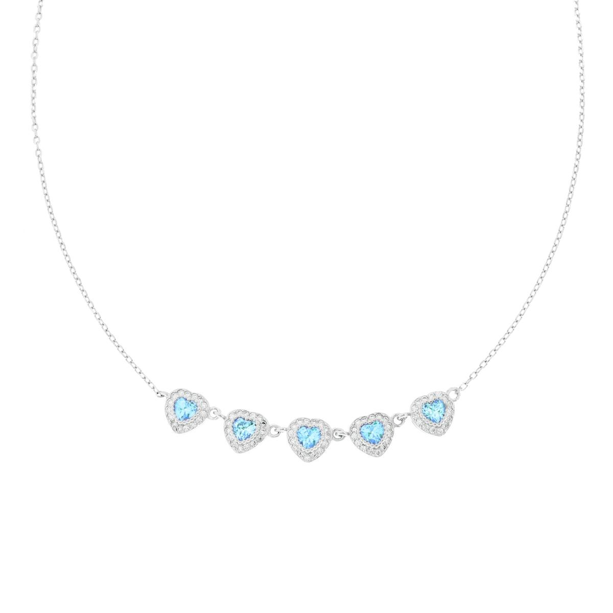 Collana Multicuore Luxury, in Argento S925