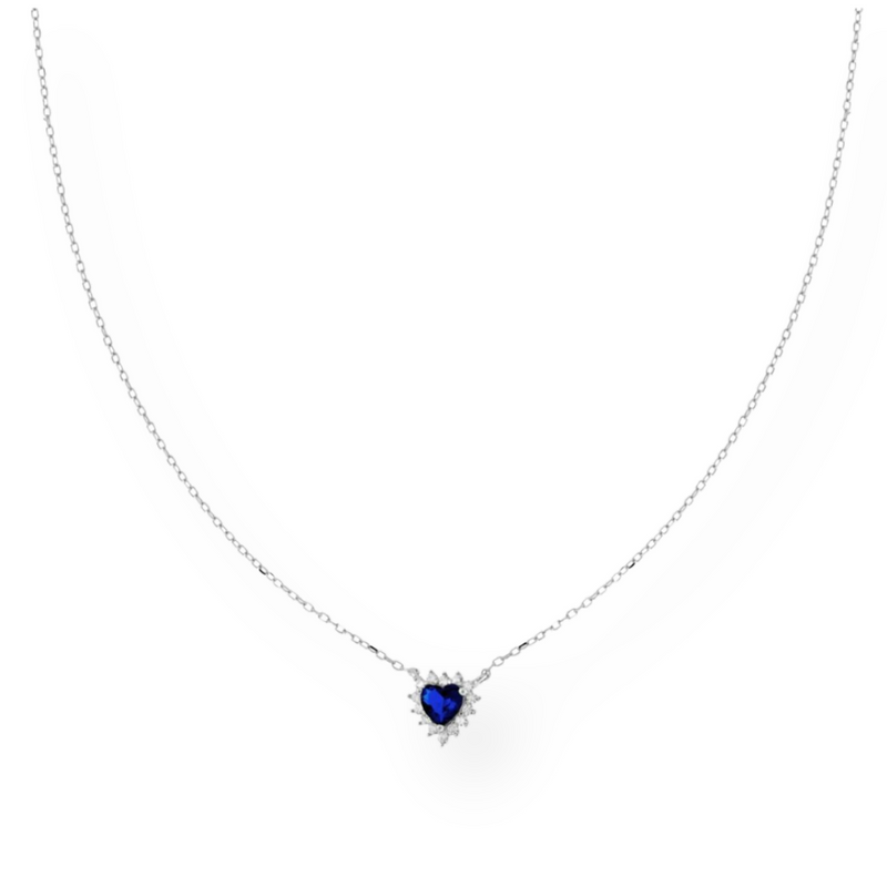 Collier élégant en argent 925 avec zircons colorés