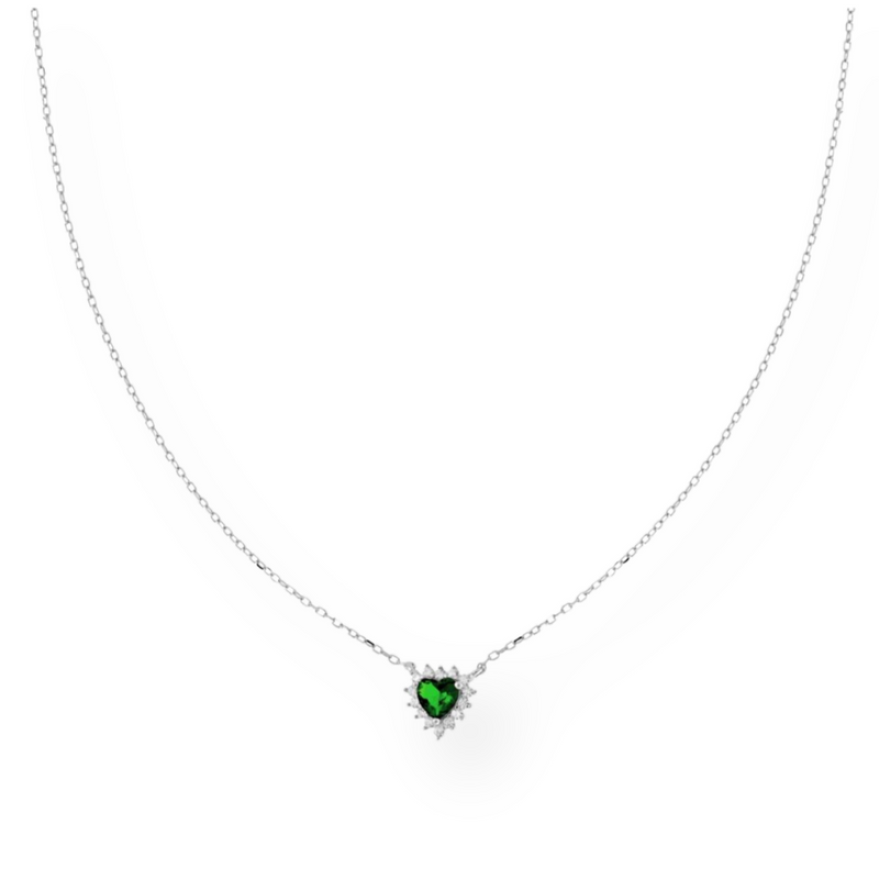 Collier élégant en argent 925 avec zircons colorés