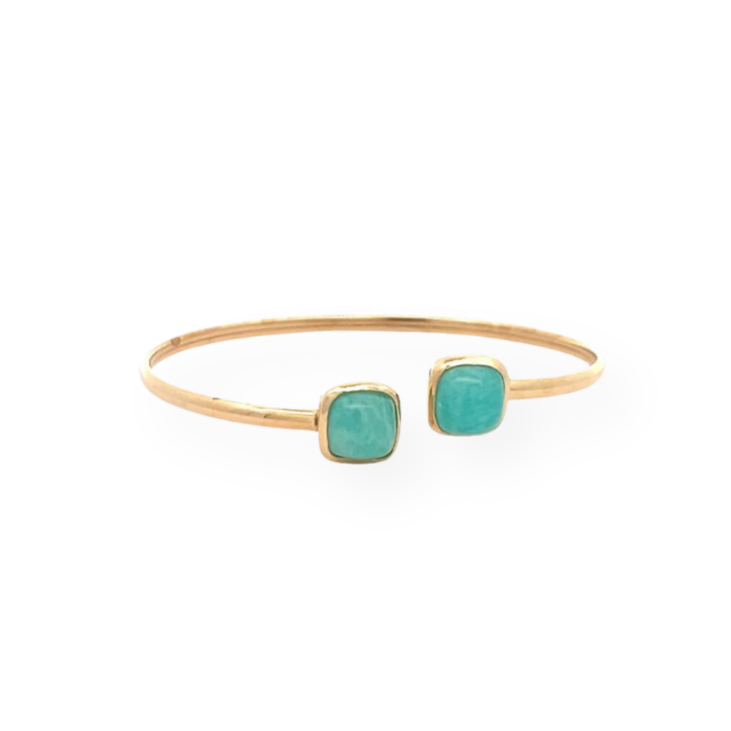 Rigid Bracelet 925 Silver - Precious Stones
